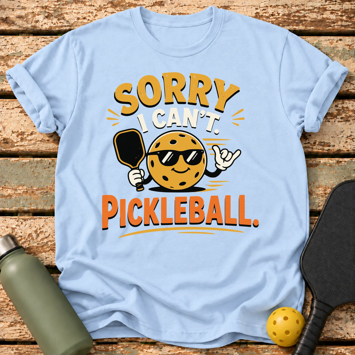 Sorry I Can't T-Shirt – Light Blue