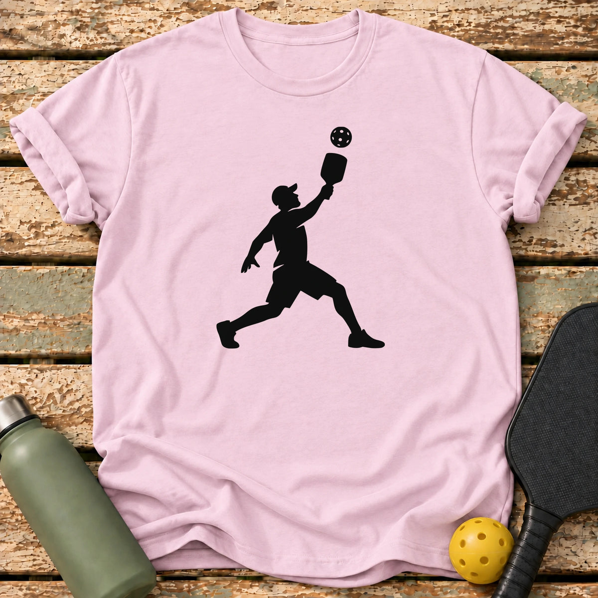 Player Silhouette T-Shirt – Light Pink