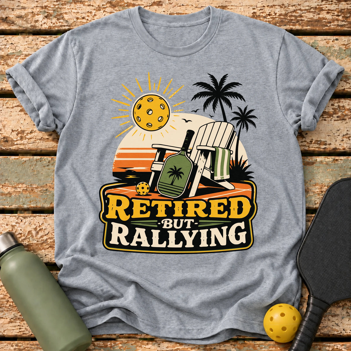 Retired But Rallying T-Shirt – Sport Grey