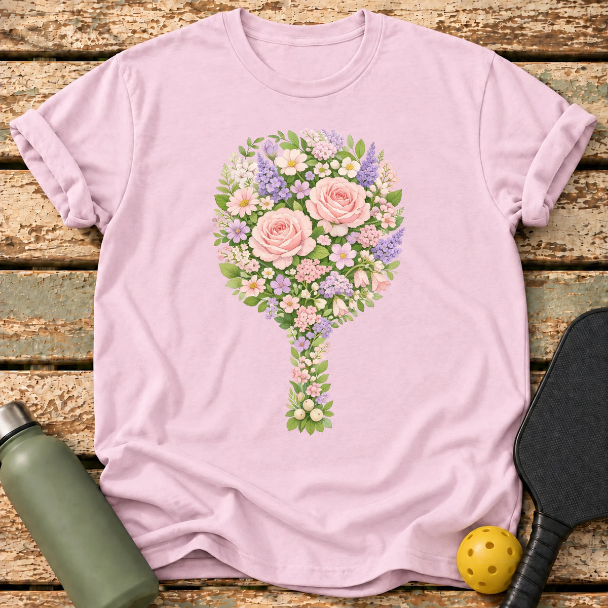 Floral Paddle T-Shirt – Light Pink
