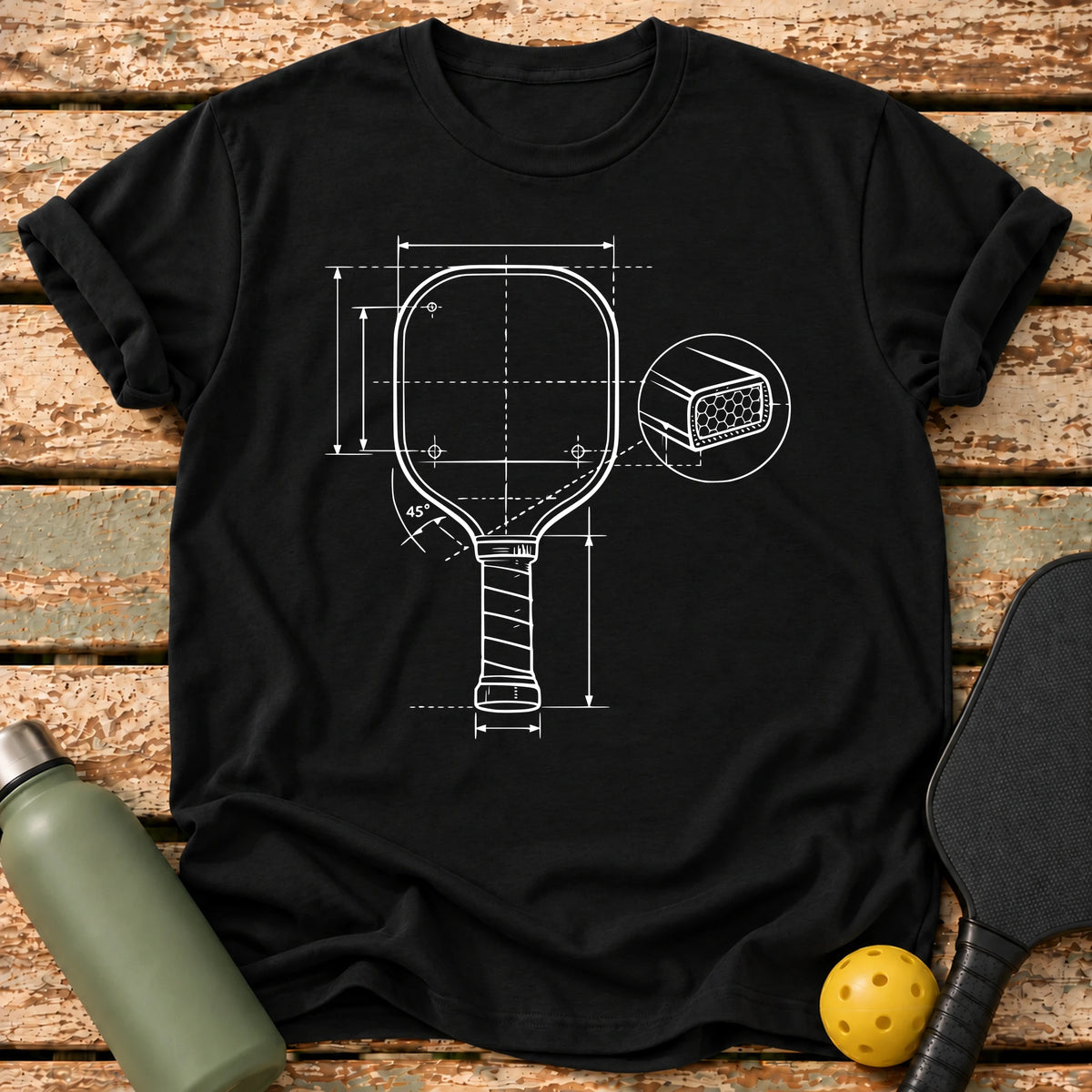 Paddle Blueprint T-Shirt – Black