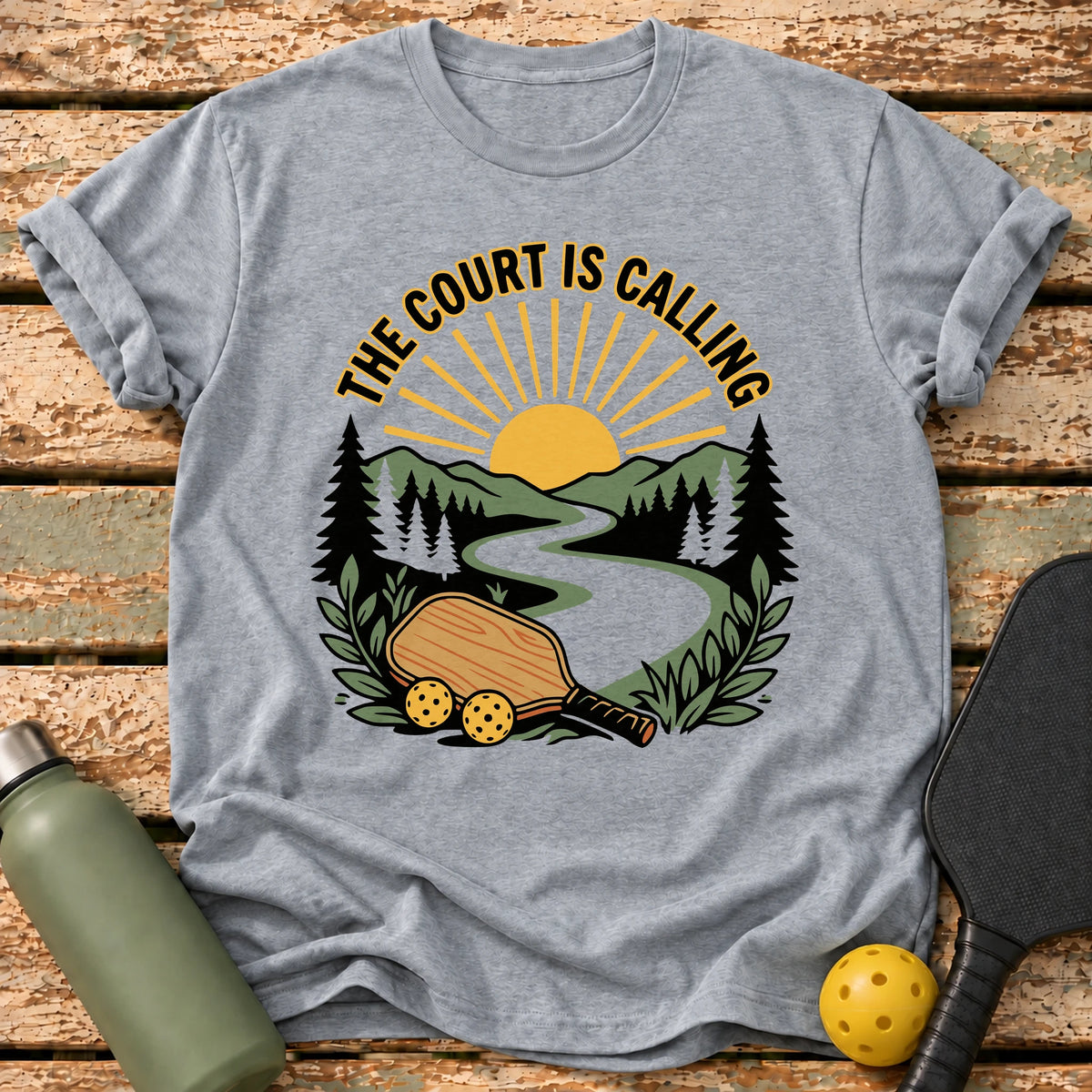 Court Sunrise T-Shirt – Sport Grey