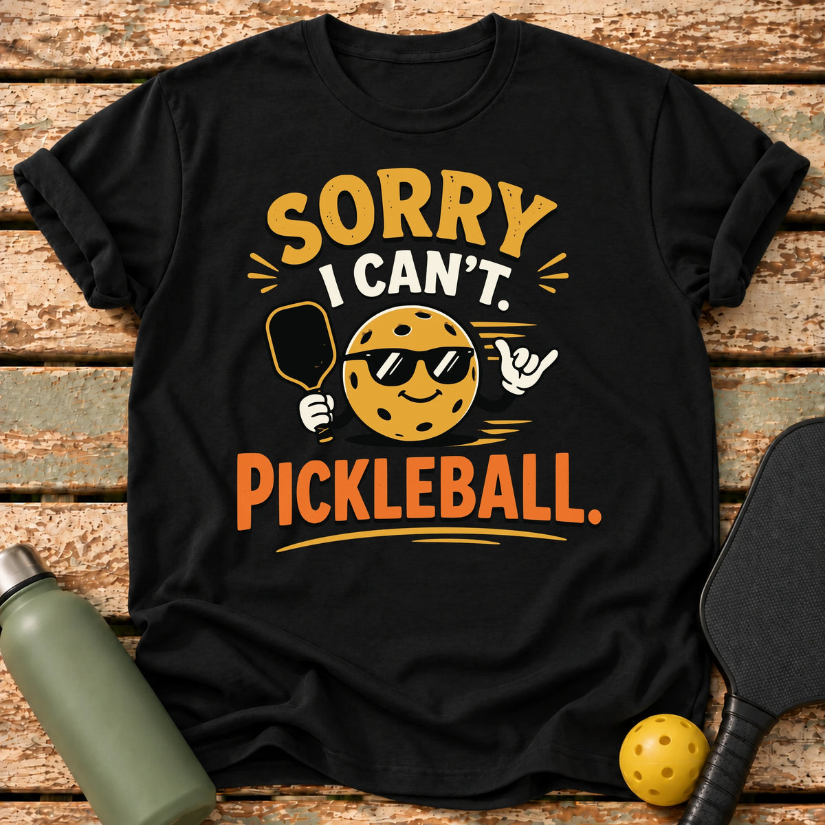 Sorry I Can't T-Shirt – Black