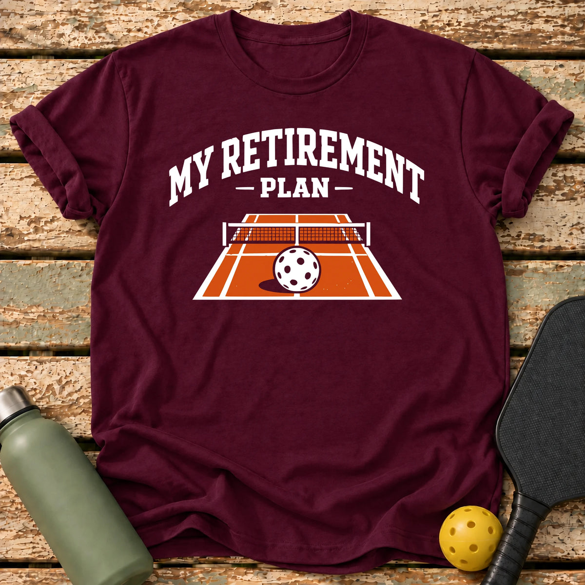 Retirement Court T-Shirt – Maroon