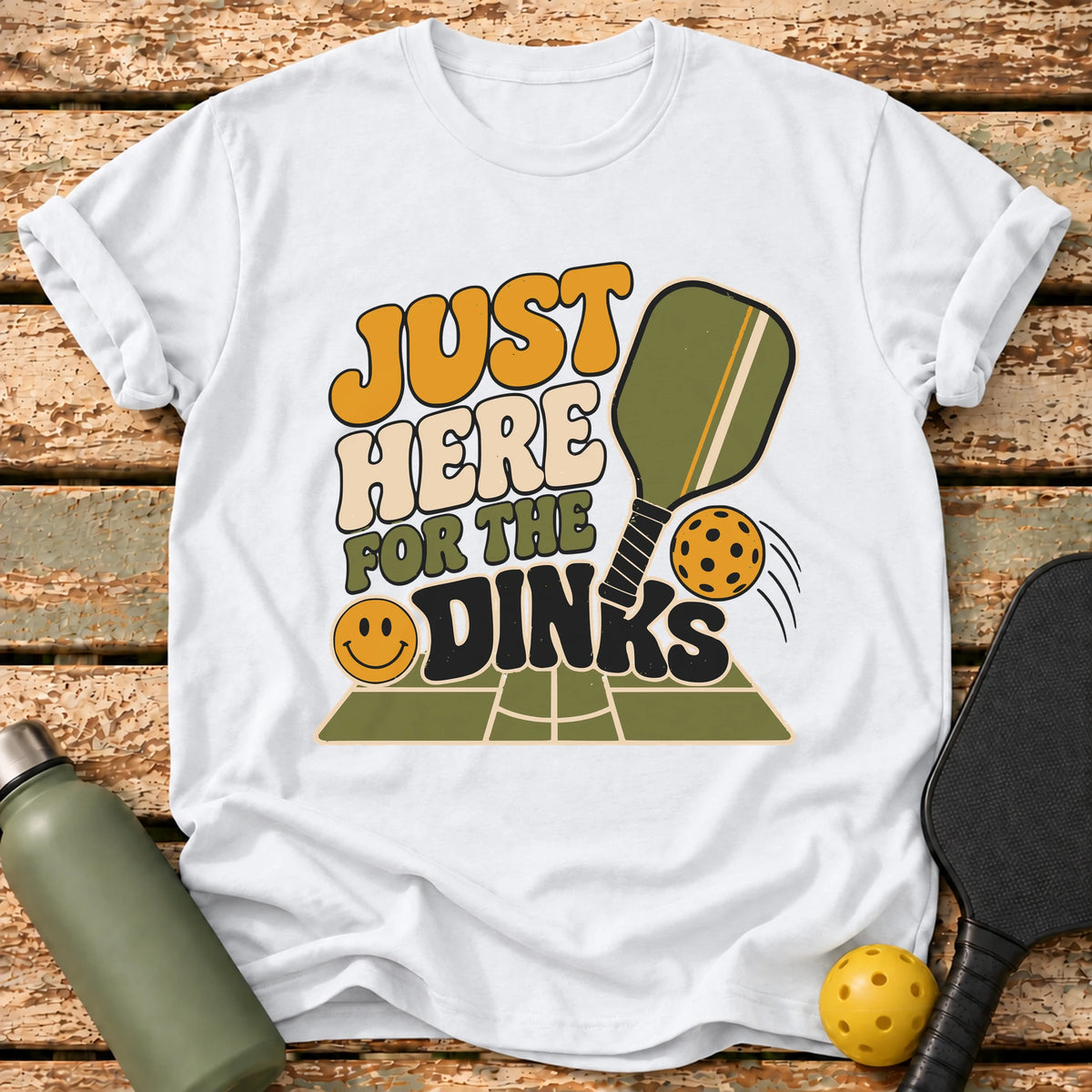 Here For Dinks T-Shirt – White