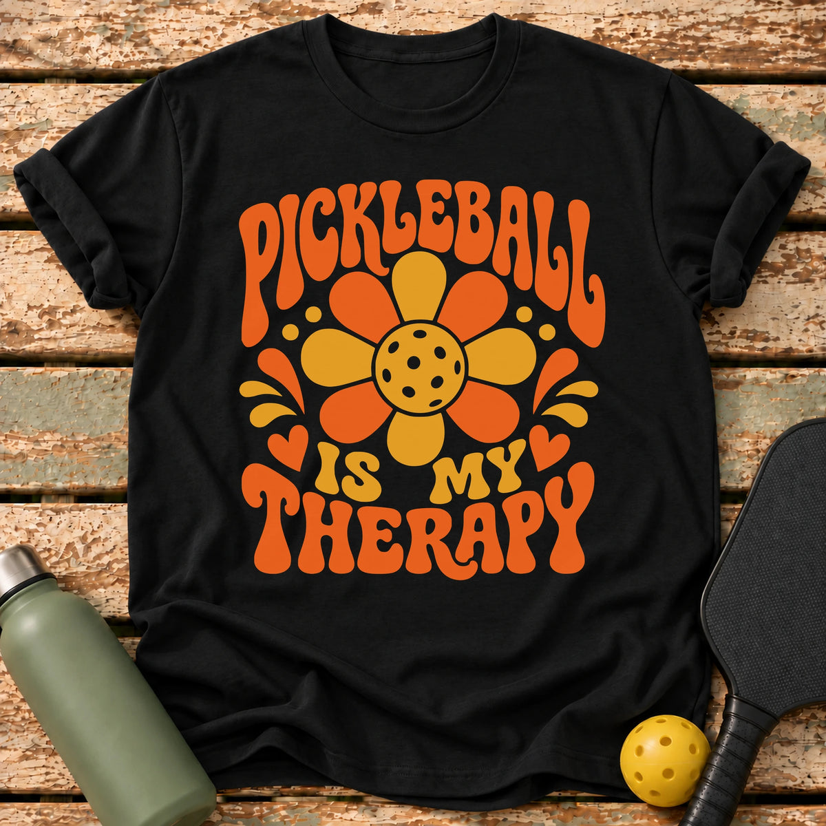 Groovy Therapy T-Shirt – Black