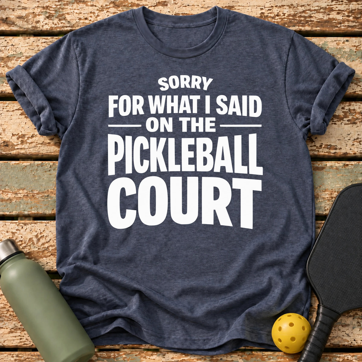 Sorry Court Talk T-Shirt – Heather Navy