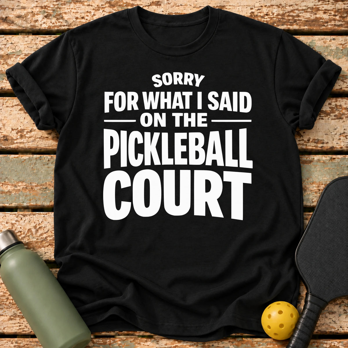Sorry Court Talk T-Shirt – Black