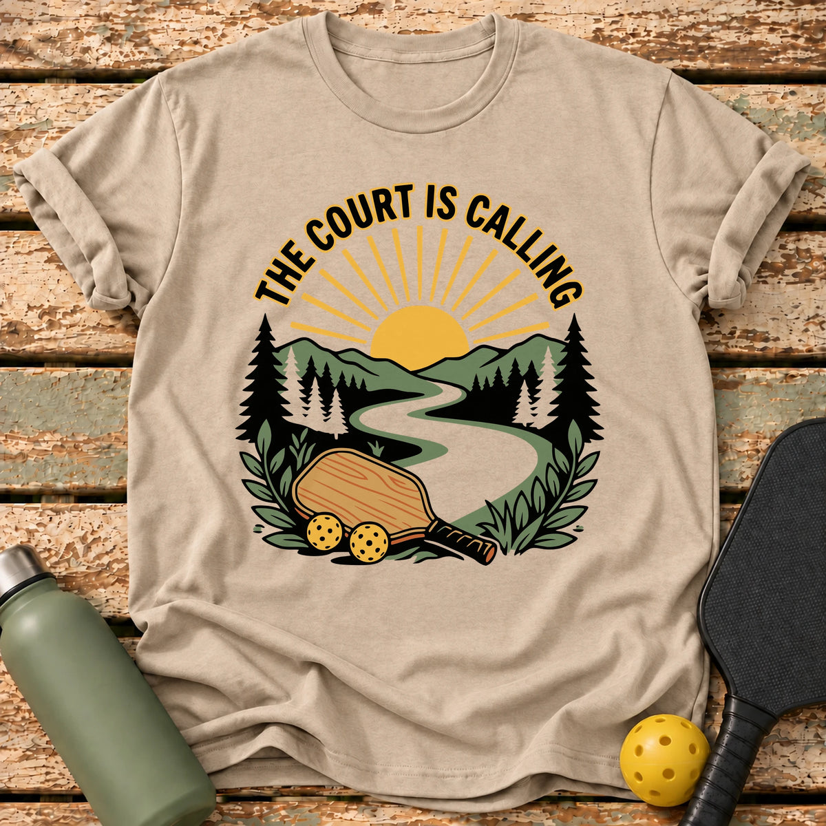 Court Sunrise T-Shirt – Sand