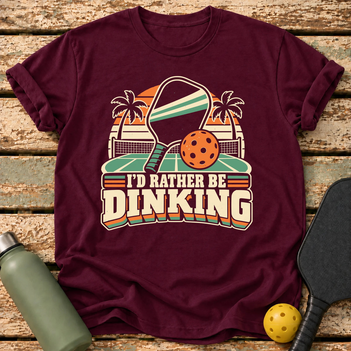 Rather Be Dinking T-Shirt – Maroon