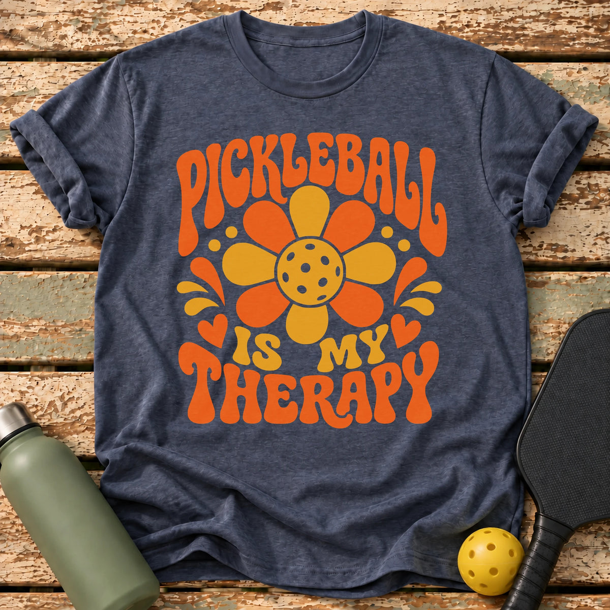 Groovy Therapy T-Shirt – Heather Navy