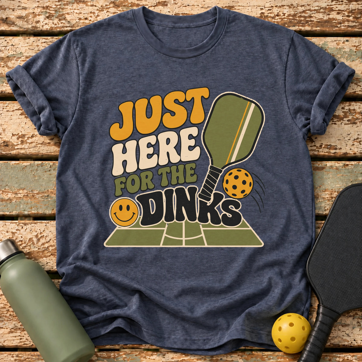 Here For Dinks T-Shirt – Heather Navy