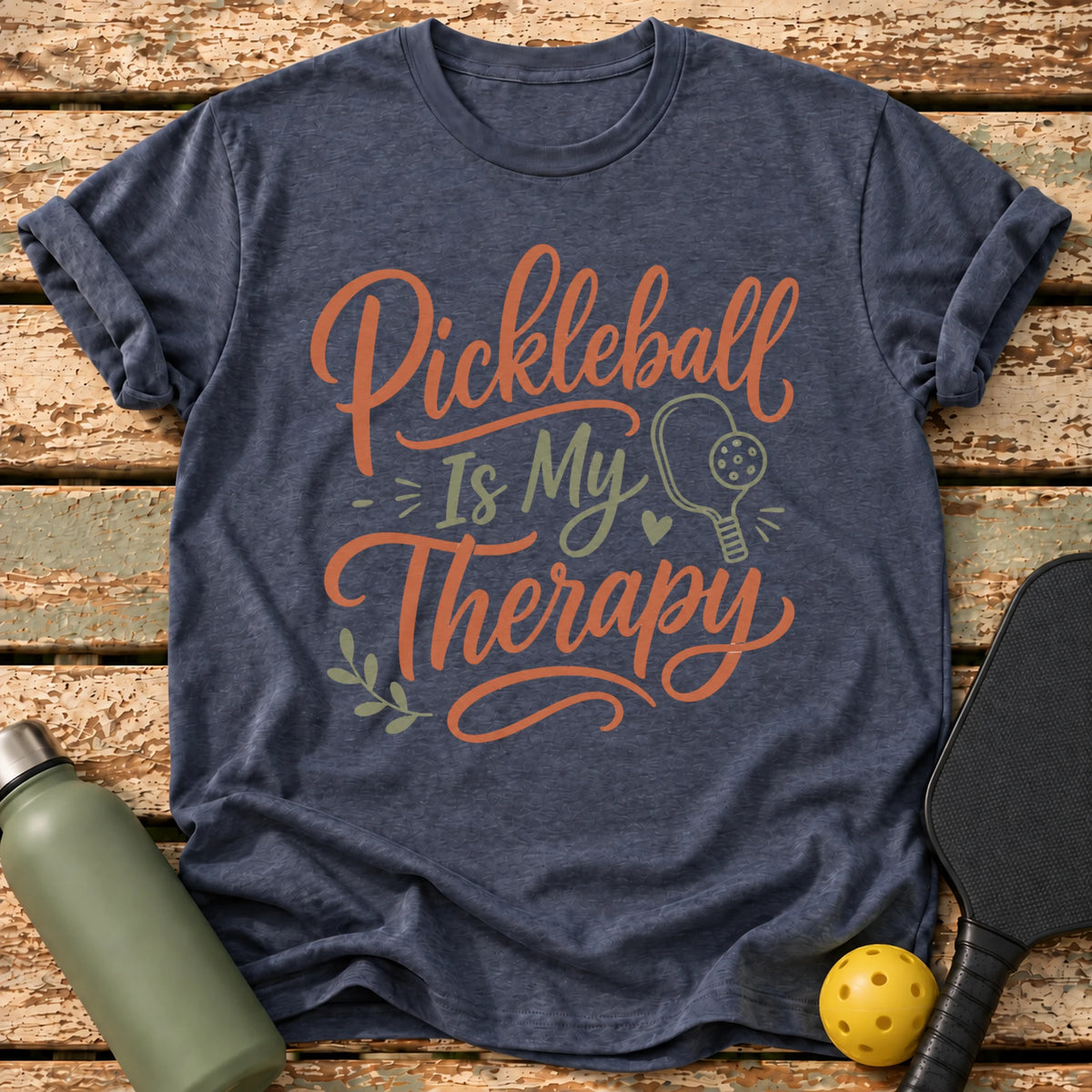 Therapy Script T-Shirt – Heather Navy