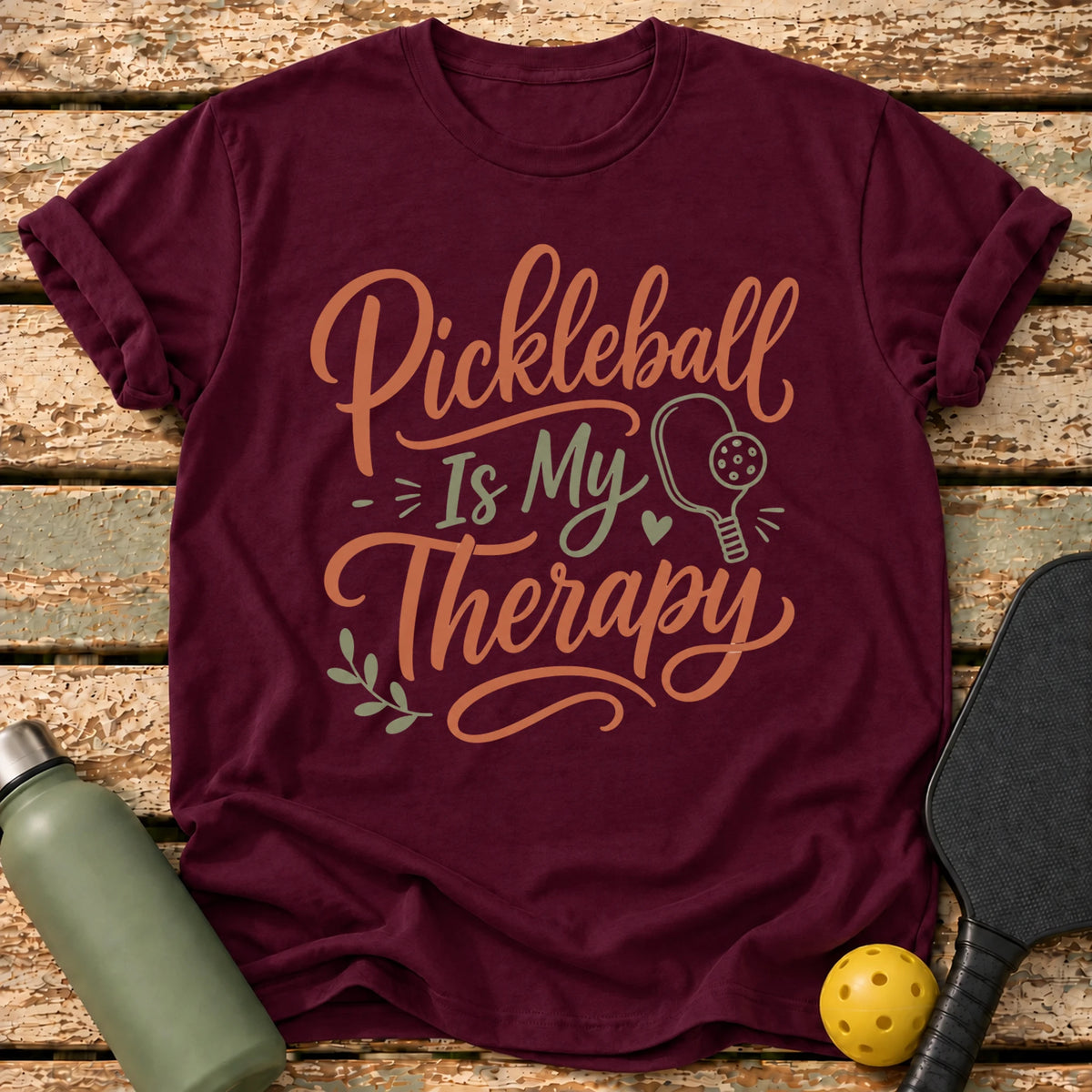 Therapy Script T-Shirt – Maroon