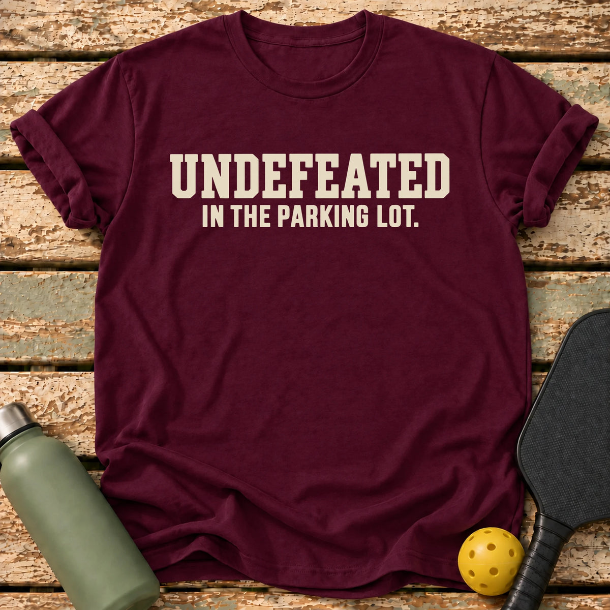 Undefeated Parking Lot T-Shirt – Maroon