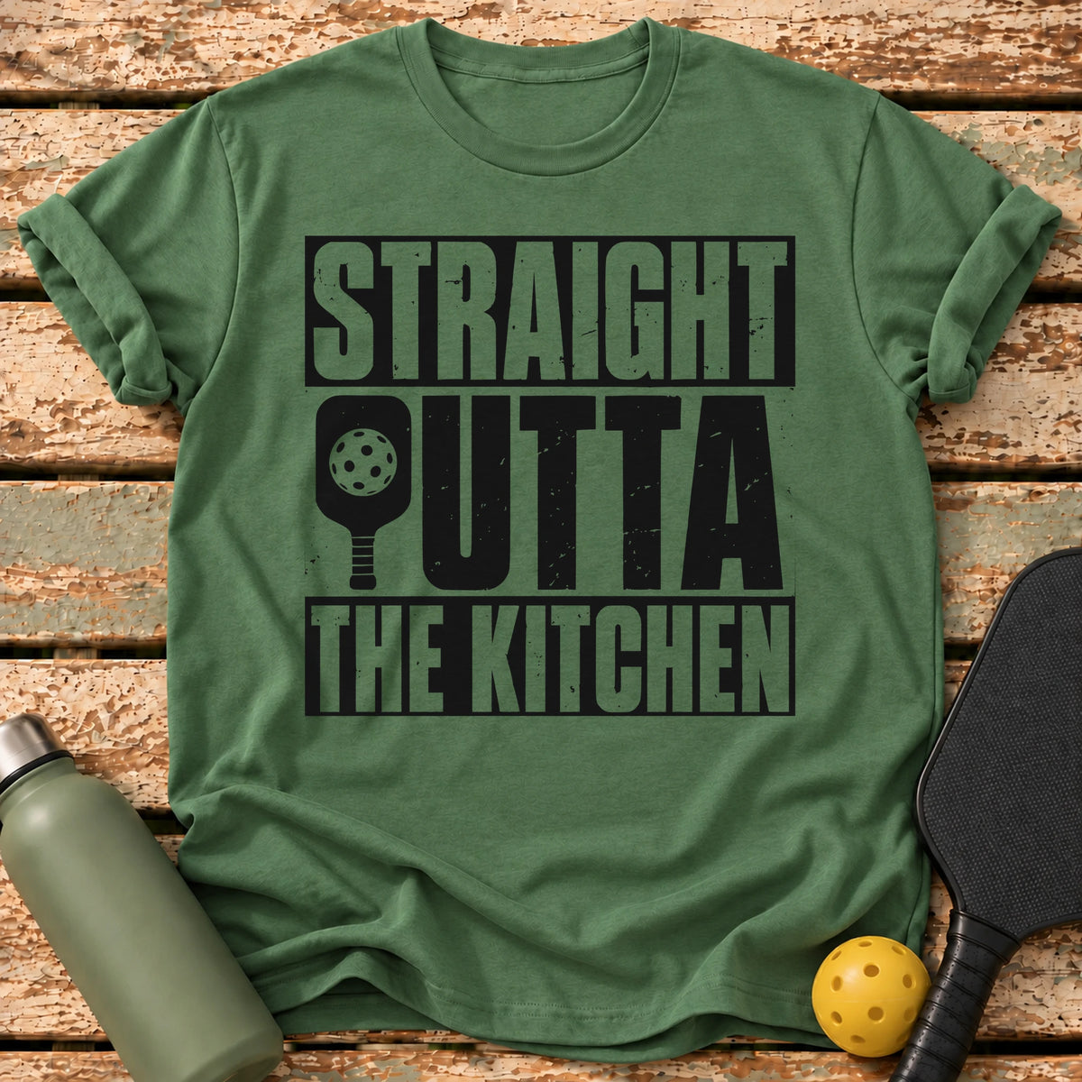 Straight Outta Kitchen T-Shirt – Military Green