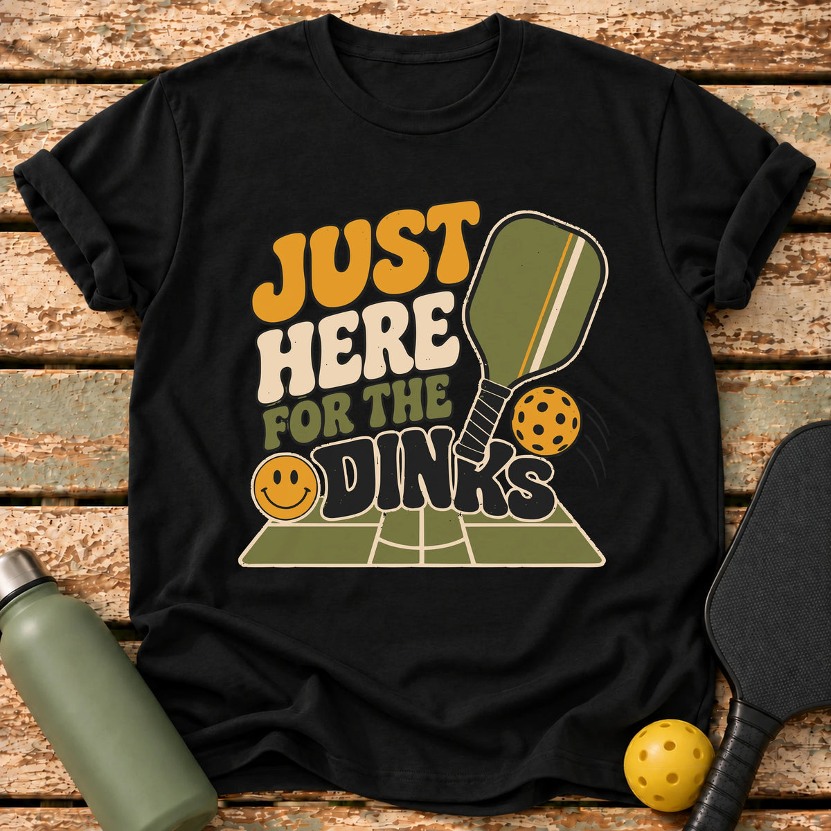 Here For Dinks T-Shirt – Black