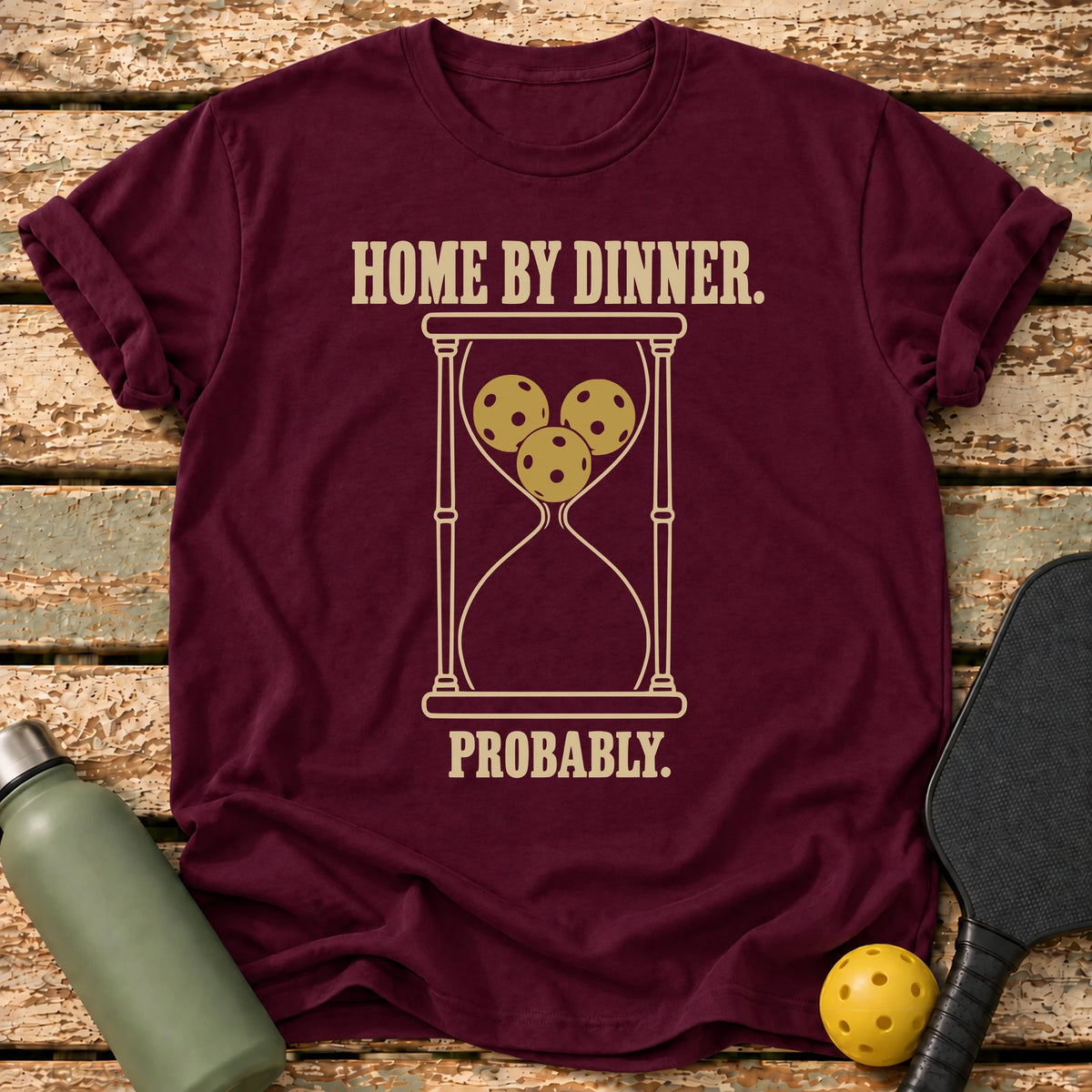 Home By Dinner T-Shirt – Maroon