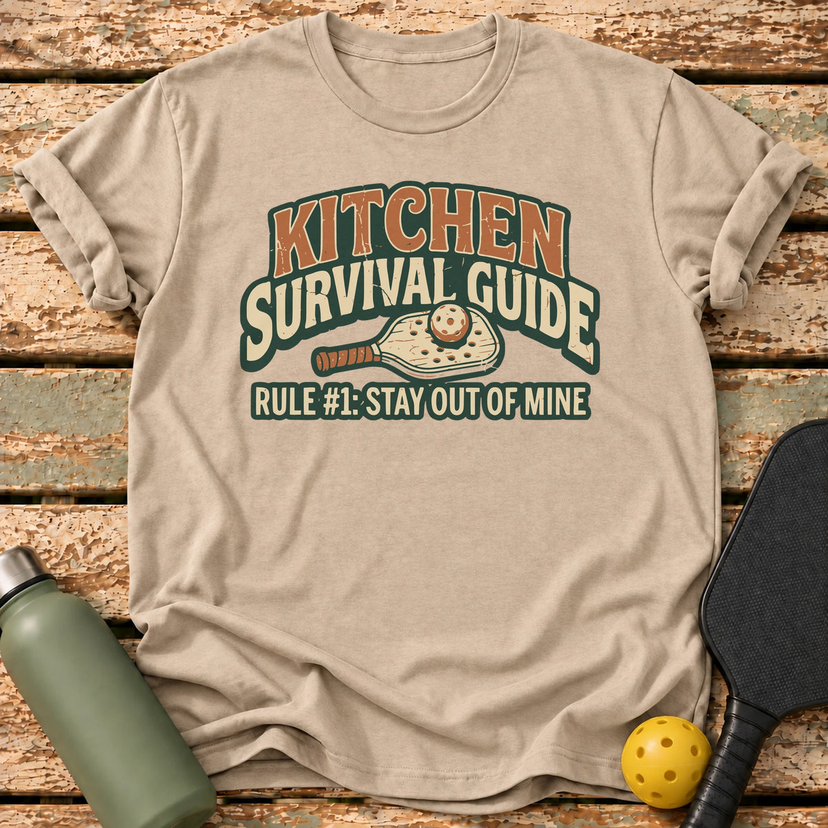 Kitchen Survival Guide T-Shirt – Sand