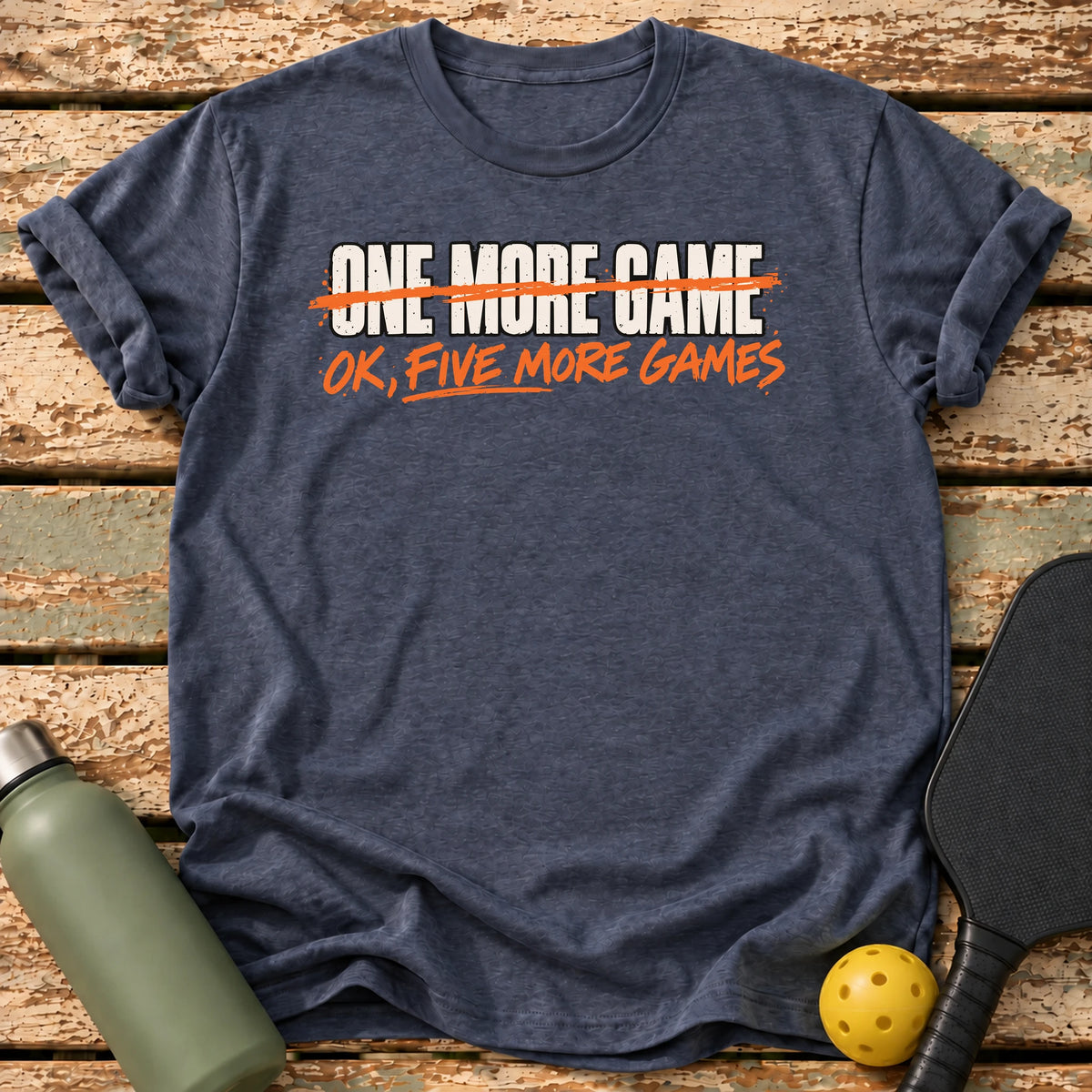 Five More Games T-Shirt – Heather Navy