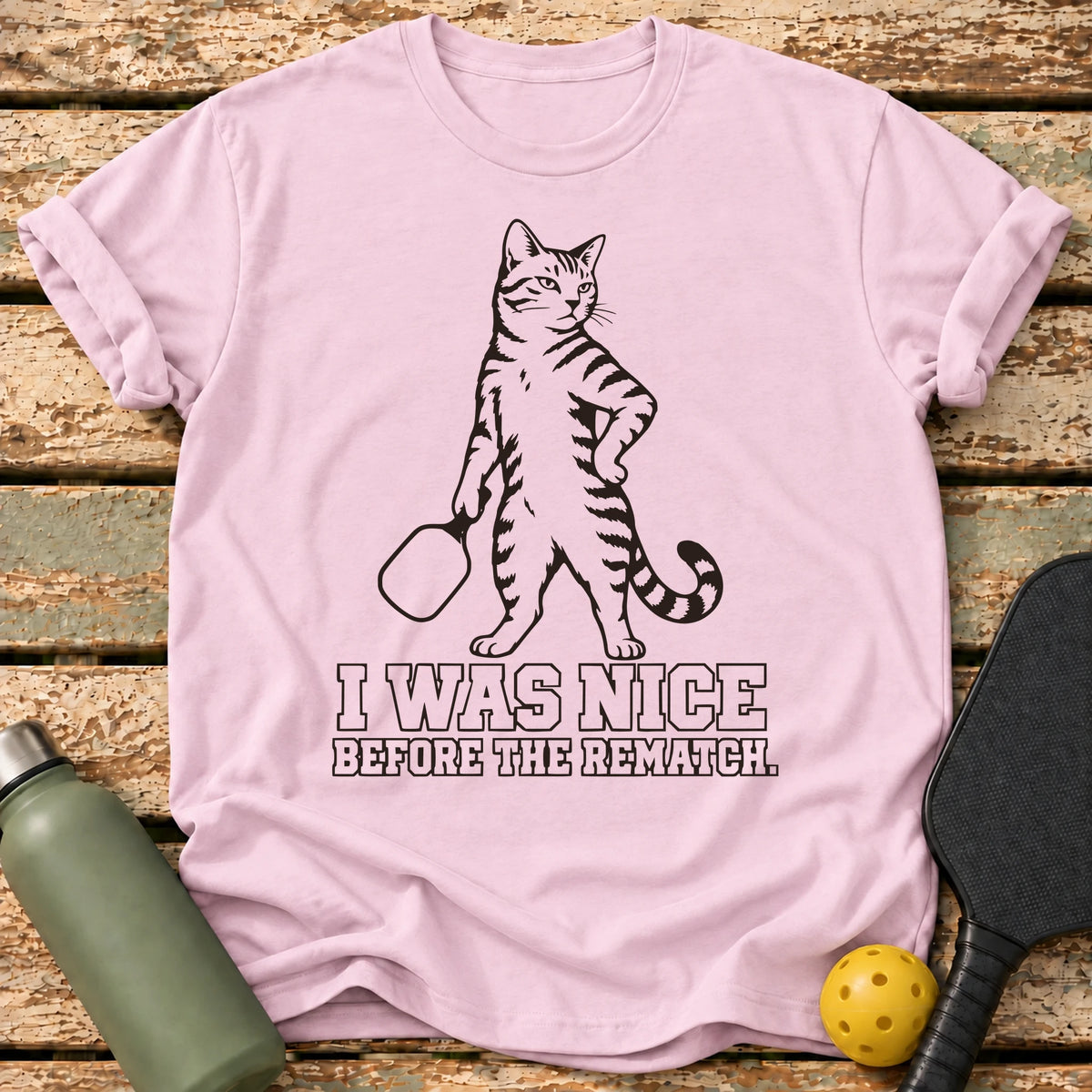 Rematch Cat T-Shirt – Light Pink