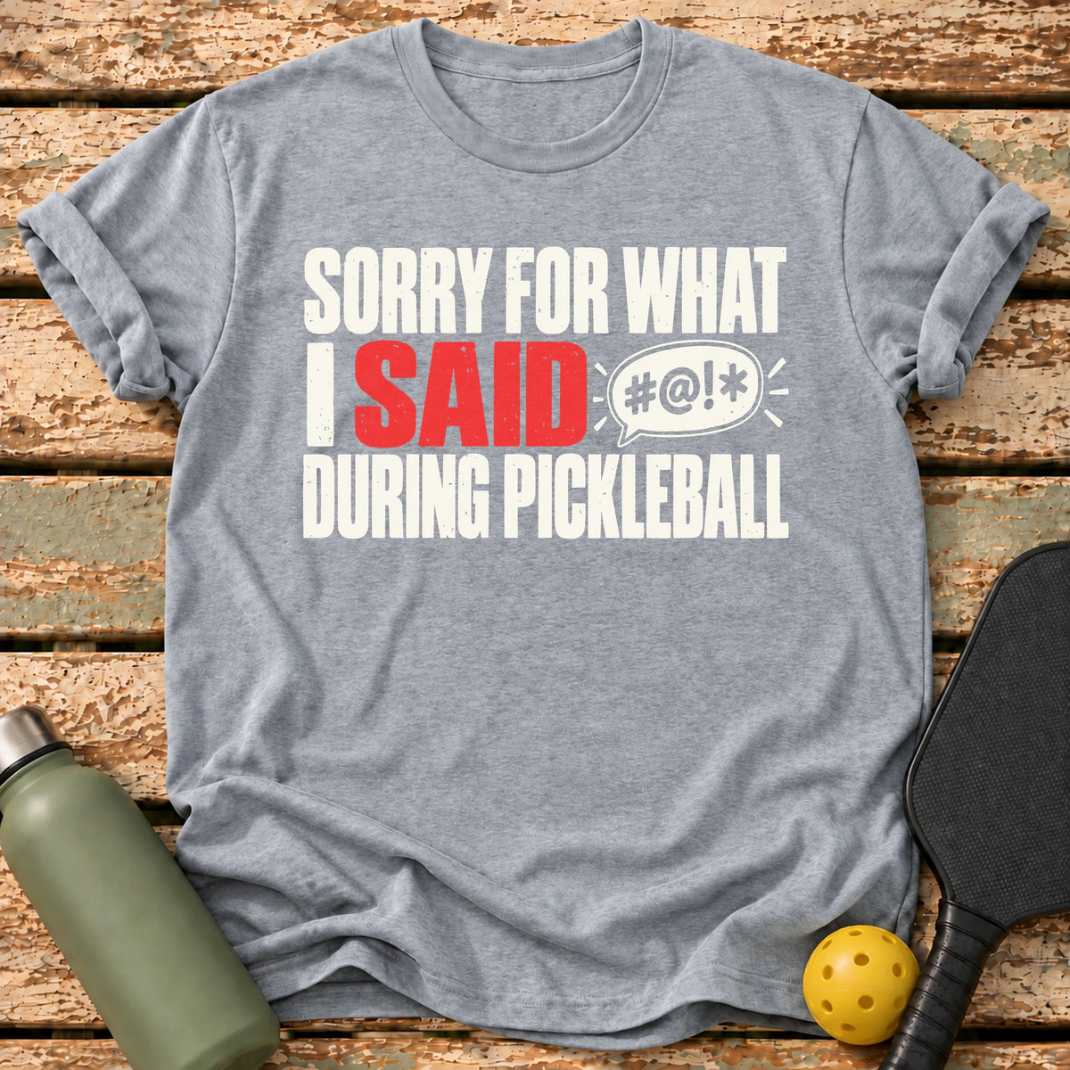 Sorry For Swearing T-Shirt – Sport Grey