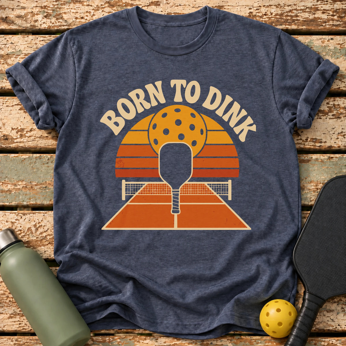 Born To Dink T-Shirt – Heather Navy
