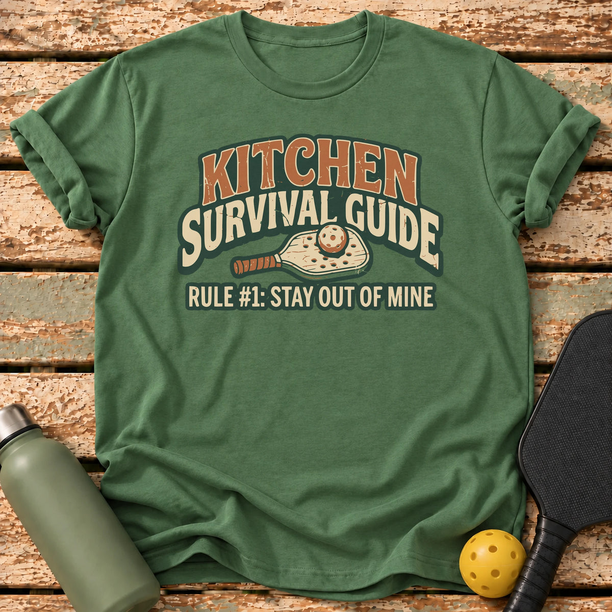 Kitchen Survival Guide T-Shirt – Military Green