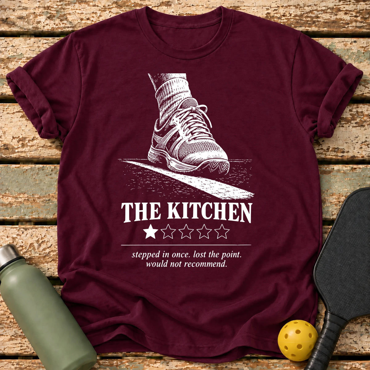 Kitchen One Star T-Shirt – Maroon