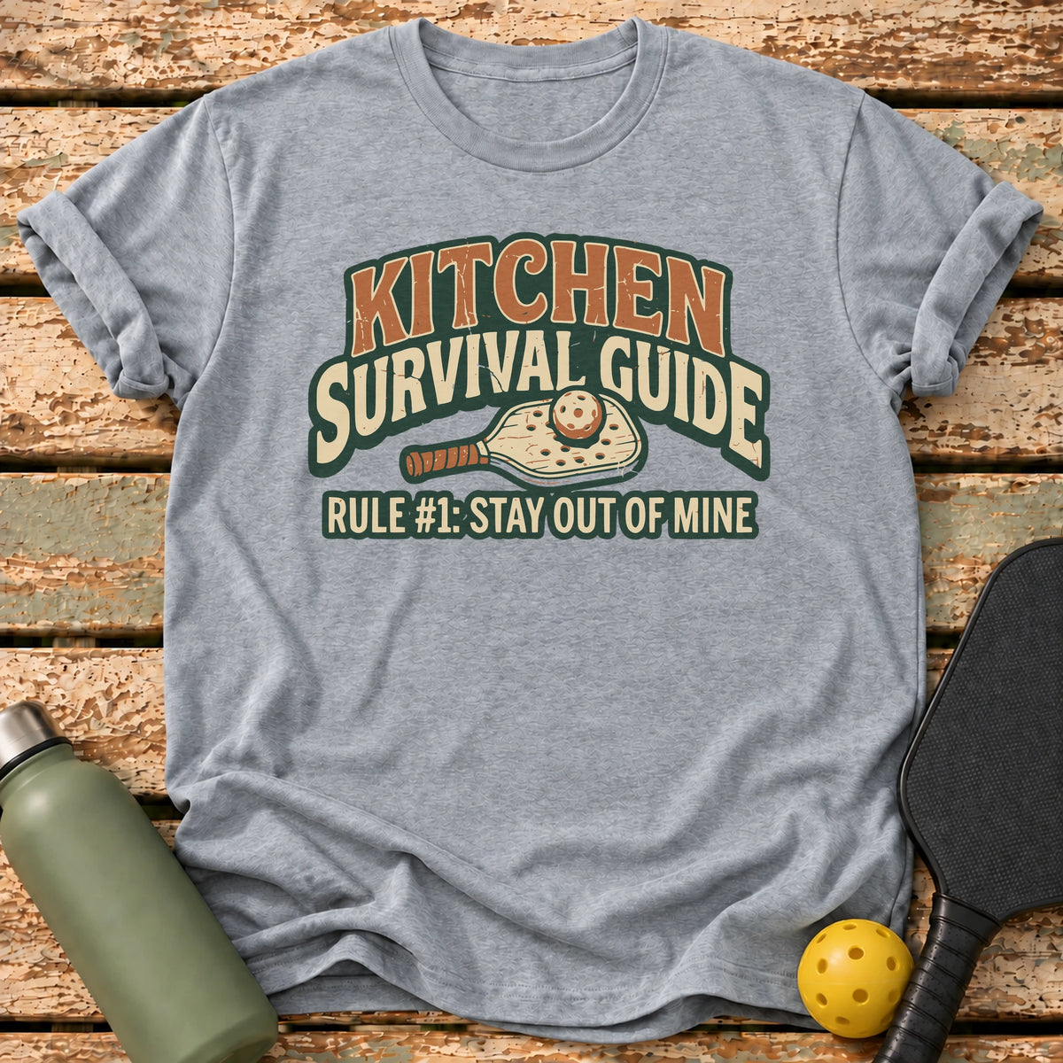 Kitchen Survival Guide T-Shirt – Sport Grey
