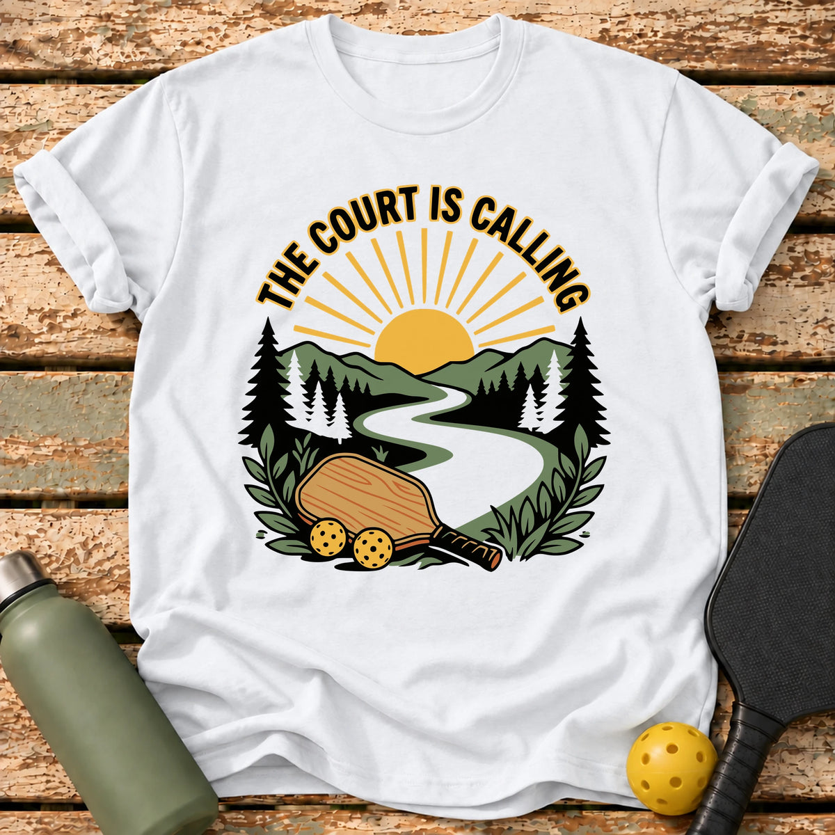 Court Sunrise T-Shirt – White