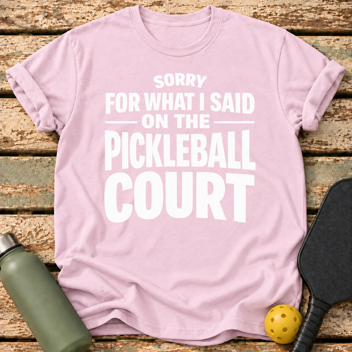 Sorry Court Talk T-Shirt – Light Pink