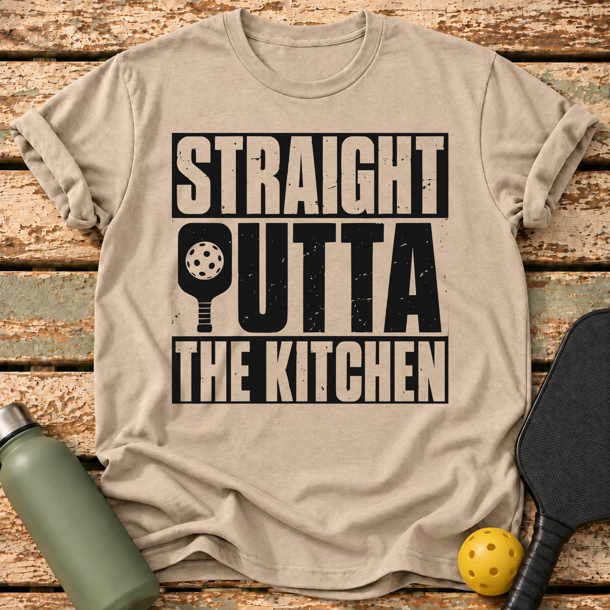 Straight Outta Kitchen T-Shirt – Sand