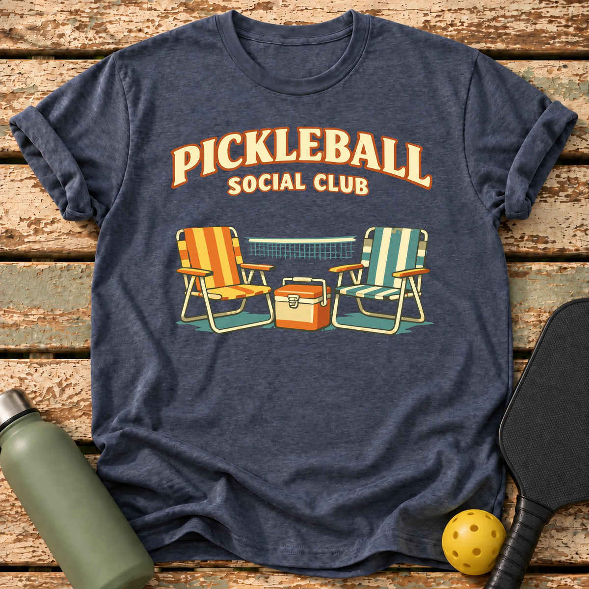 Social Club T-Shirt – Heather Navy