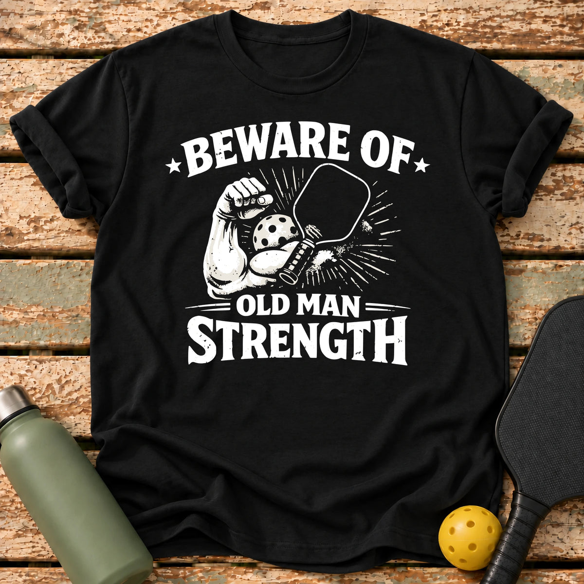Old Man Strength T-Shirt – Black