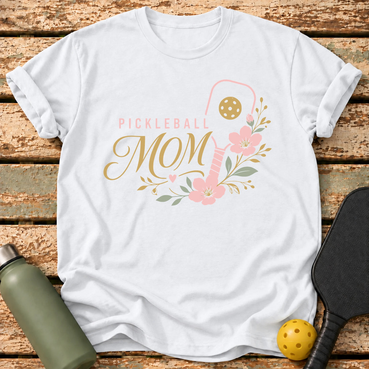 Floral Mom T-Shirt – White
