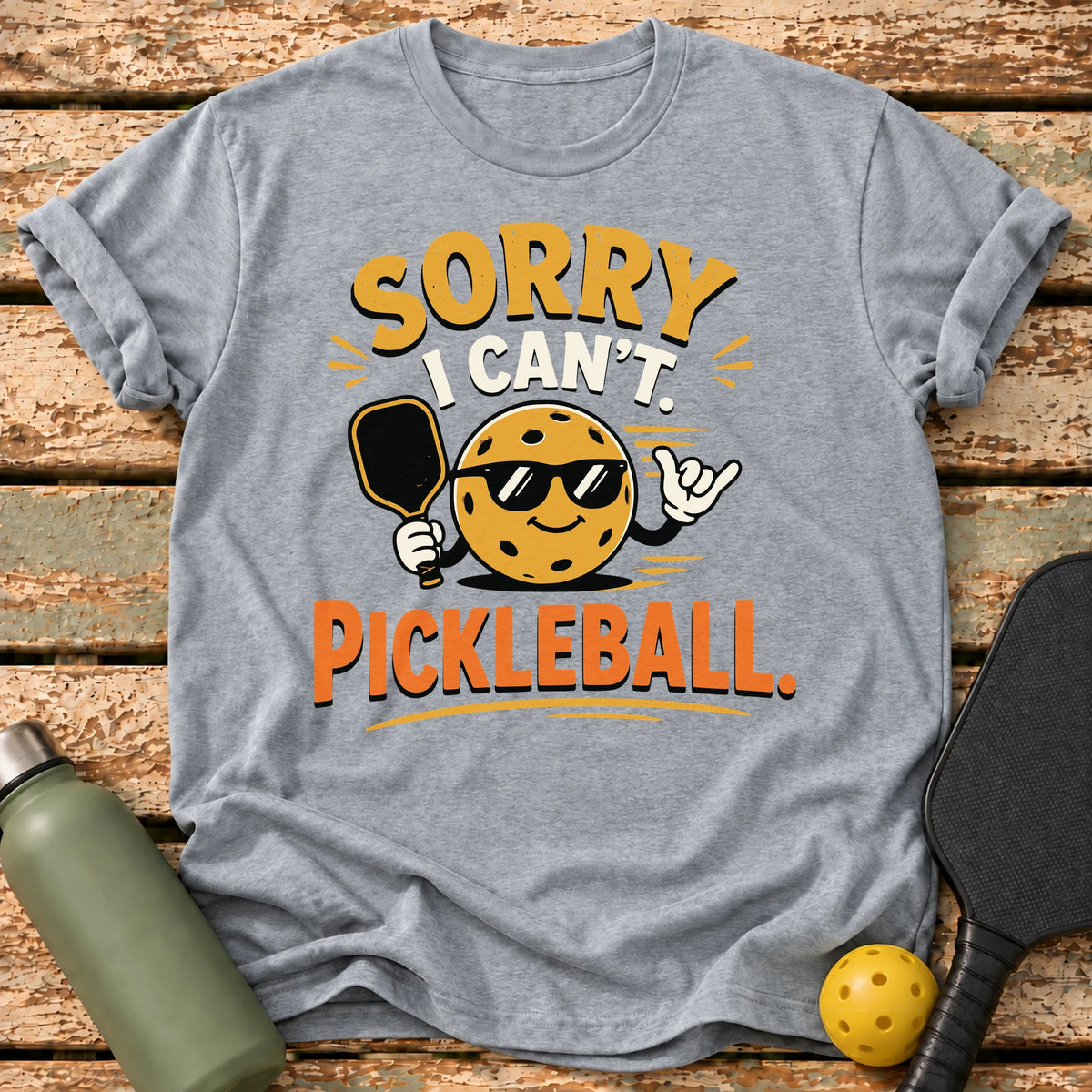 Sorry I Can't T-Shirt – Sport Grey
