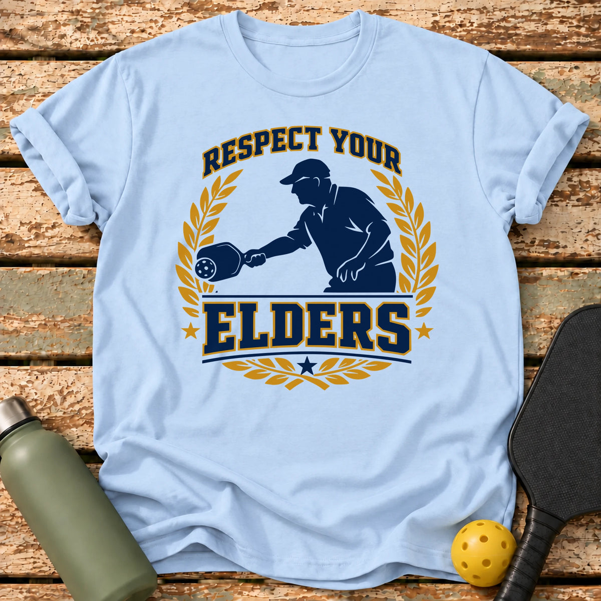 Respect Your Elders T-Shirt – Light Blue