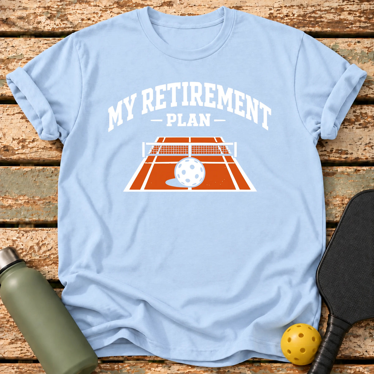 Retirement Court T-Shirt – Light Blue