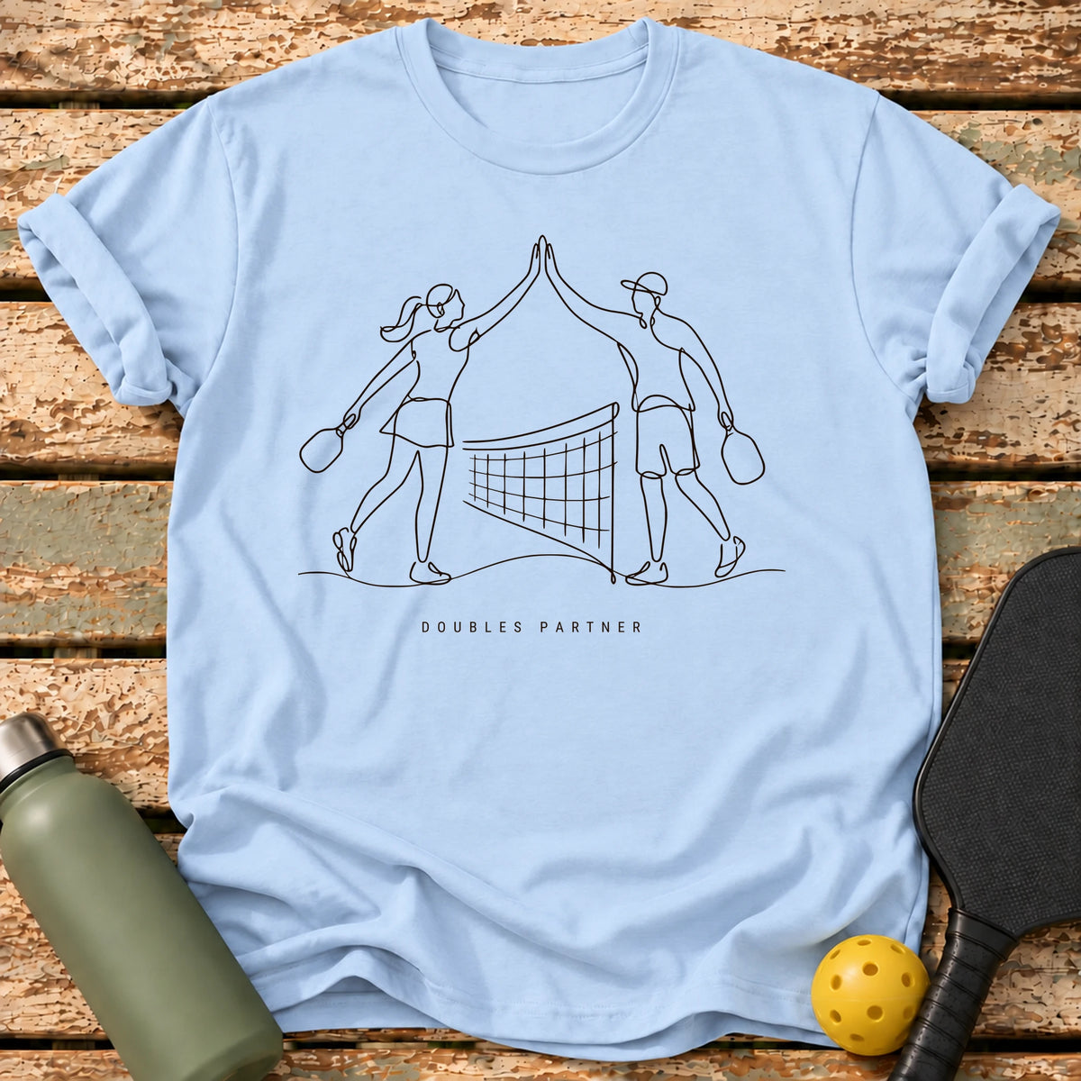 Doubles Partner T-Shirt – Light Blue
