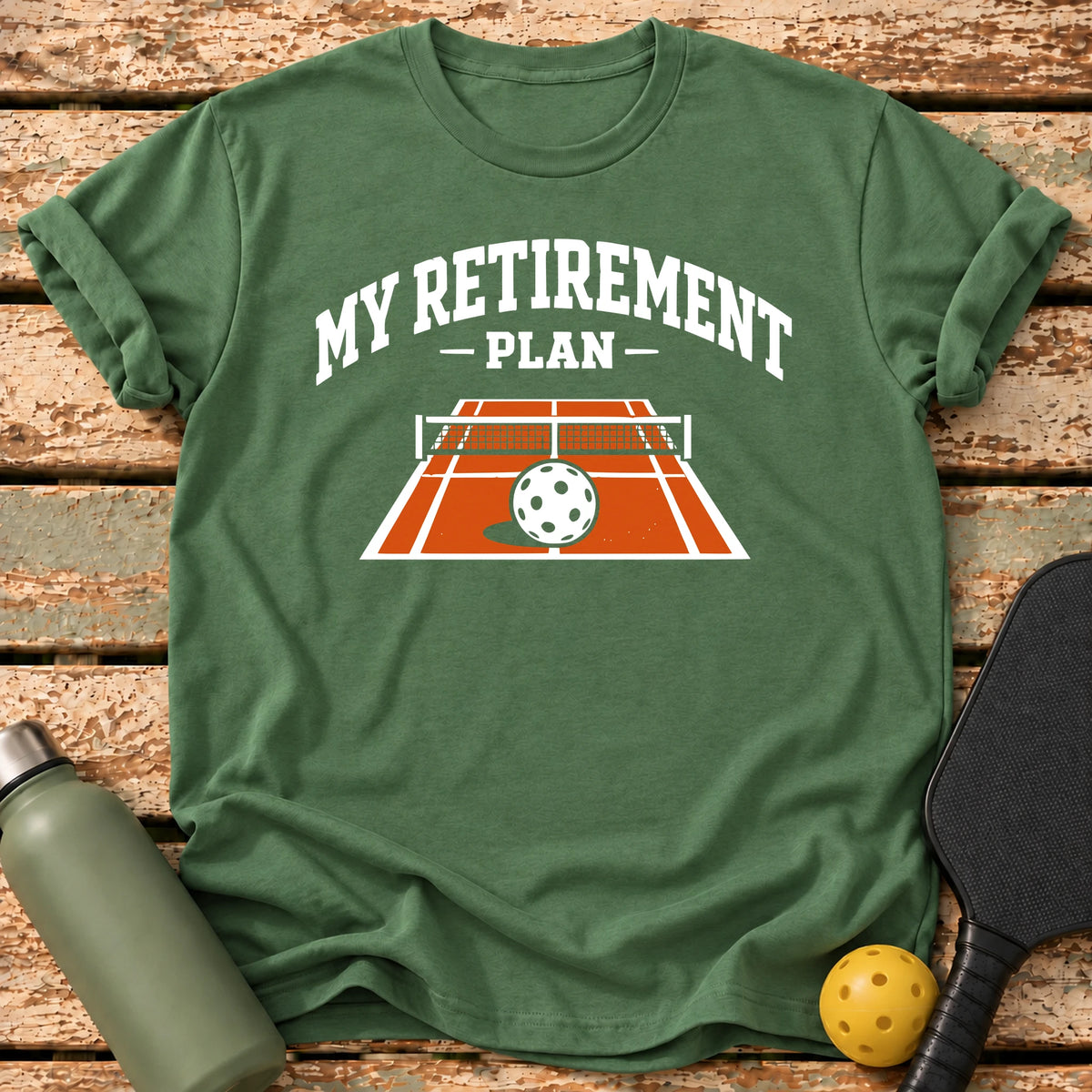 Retirement Court T-Shirt – Military Green