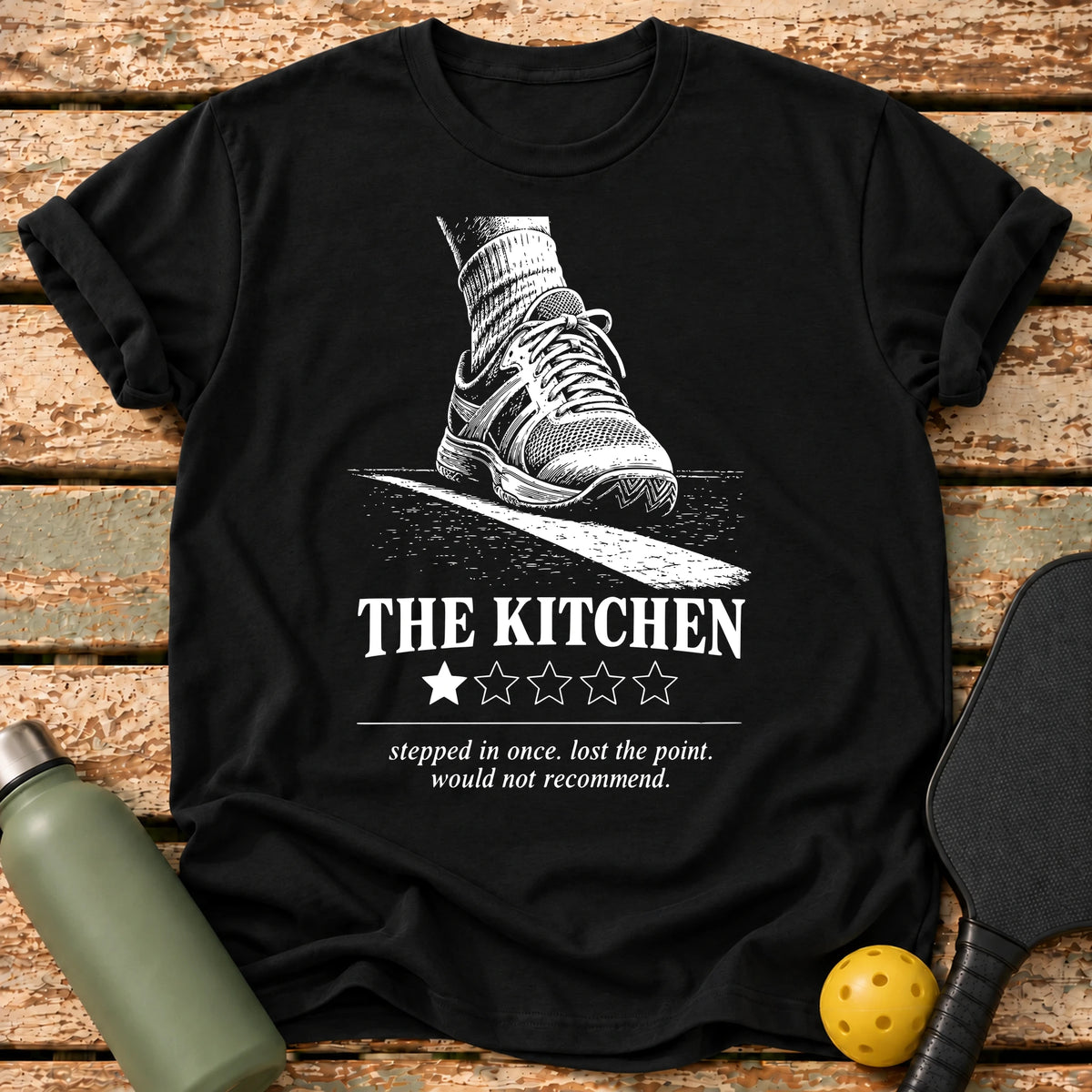 Kitchen One Star T-Shirt – Black