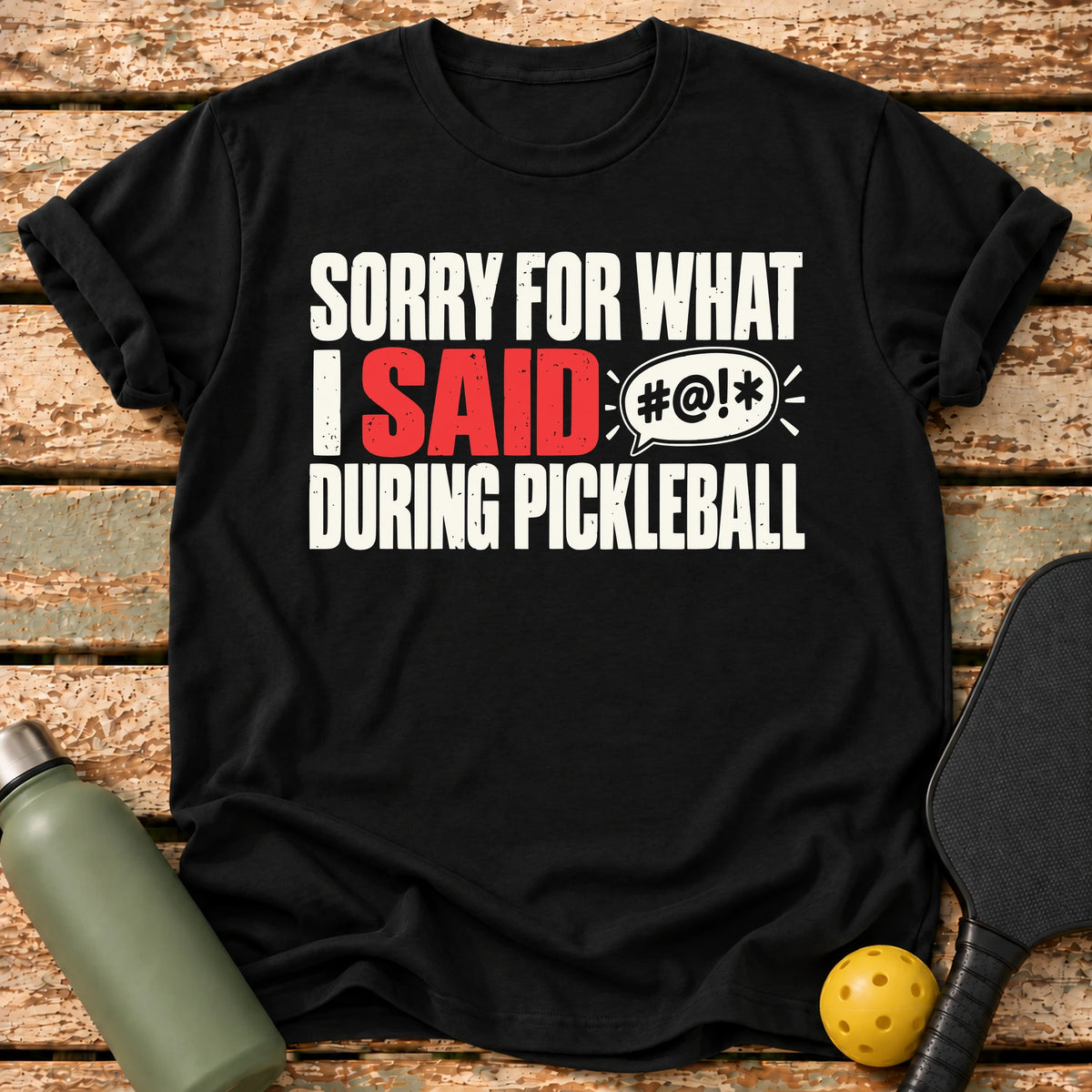 Sorry For Swearing T-Shirt – Black