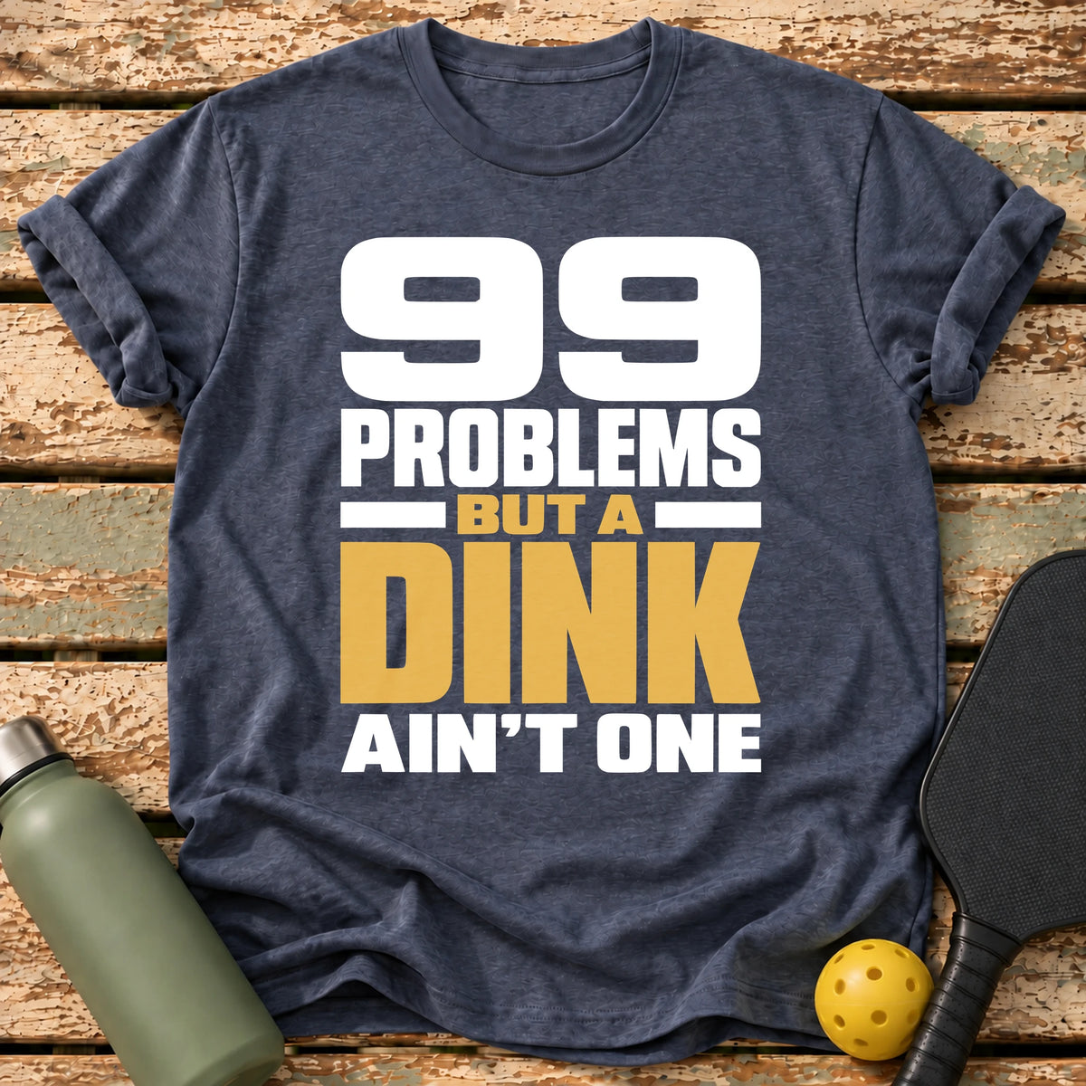 99 Problems T-Shirt – Heather Navy