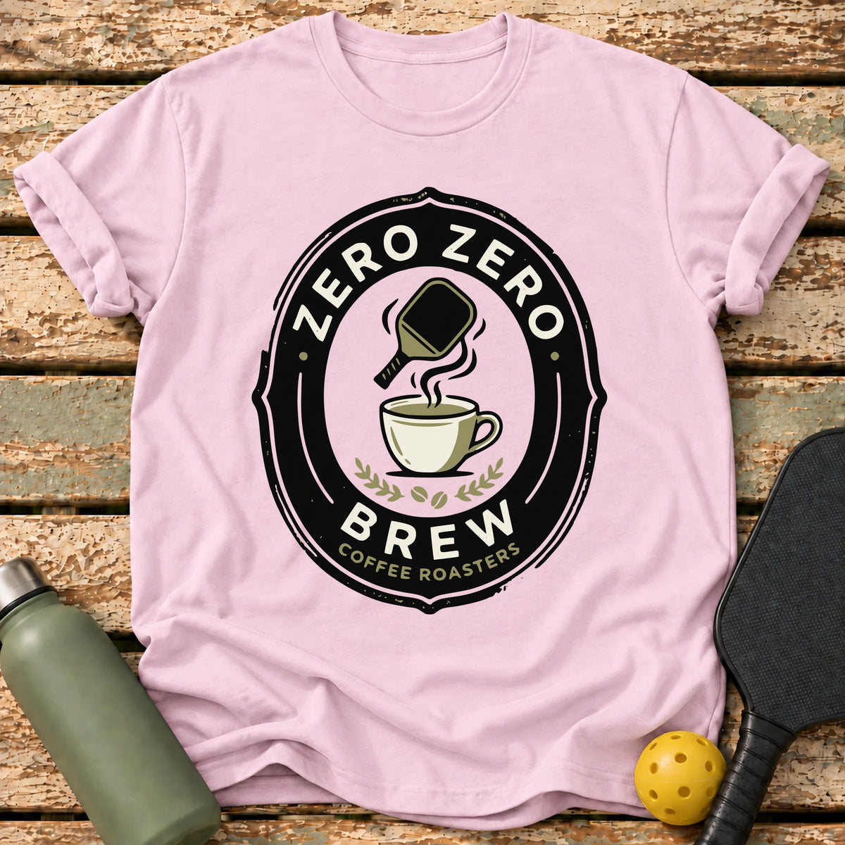 Zero Zero Brew T-Shirt – Light Pink