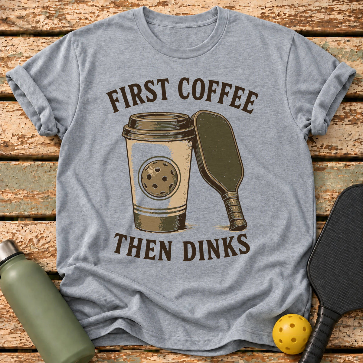 Coffee Then Dinks T-Shirt – Sport Grey