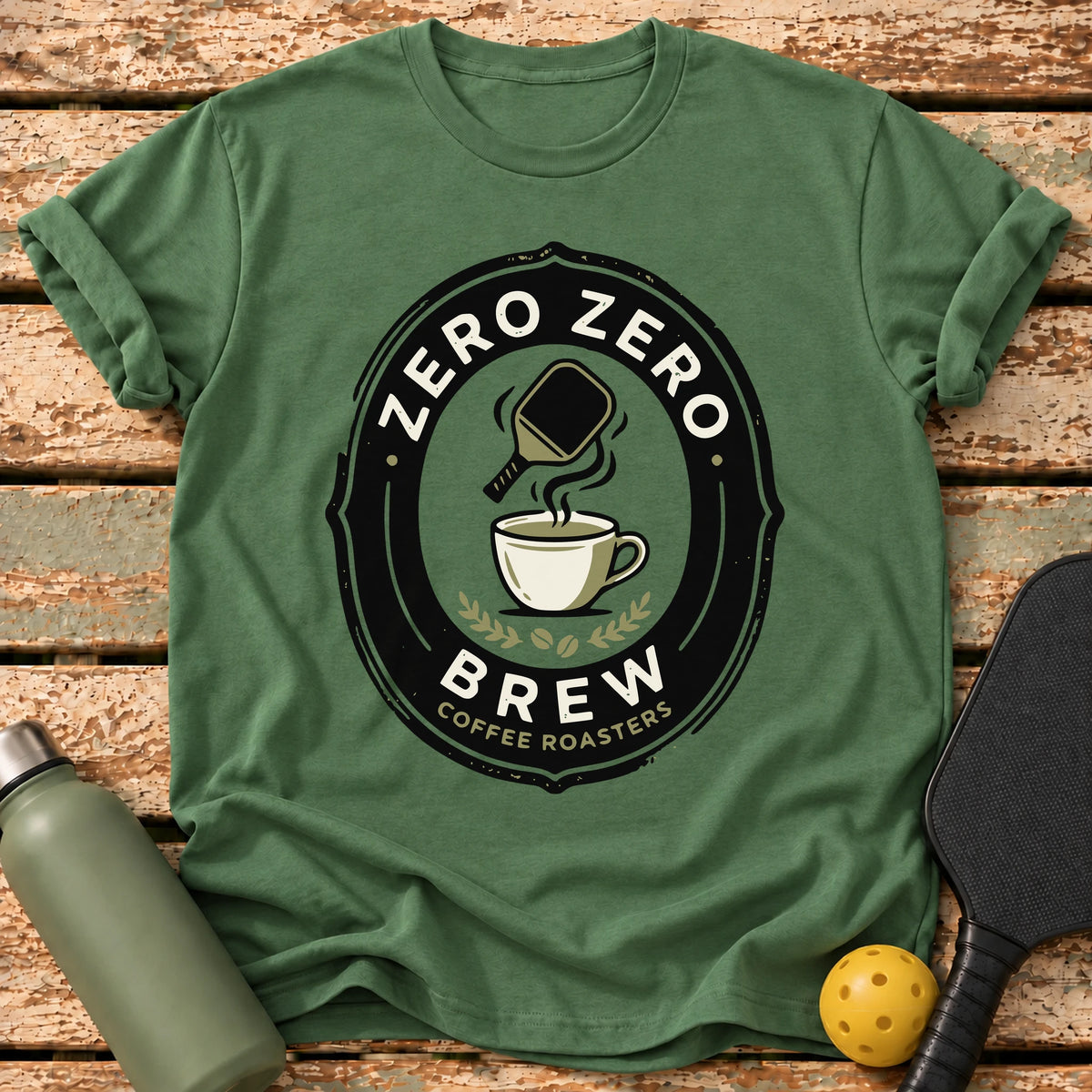 Zero Zero Brew T-Shirt – Military Green