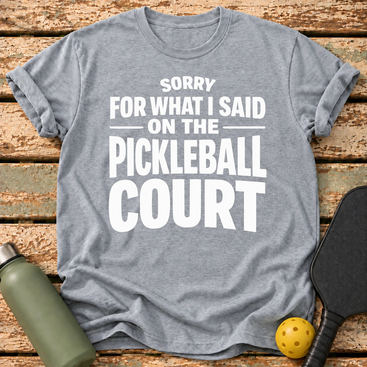 Sorry Court Talk T-Shirt – Sport Grey