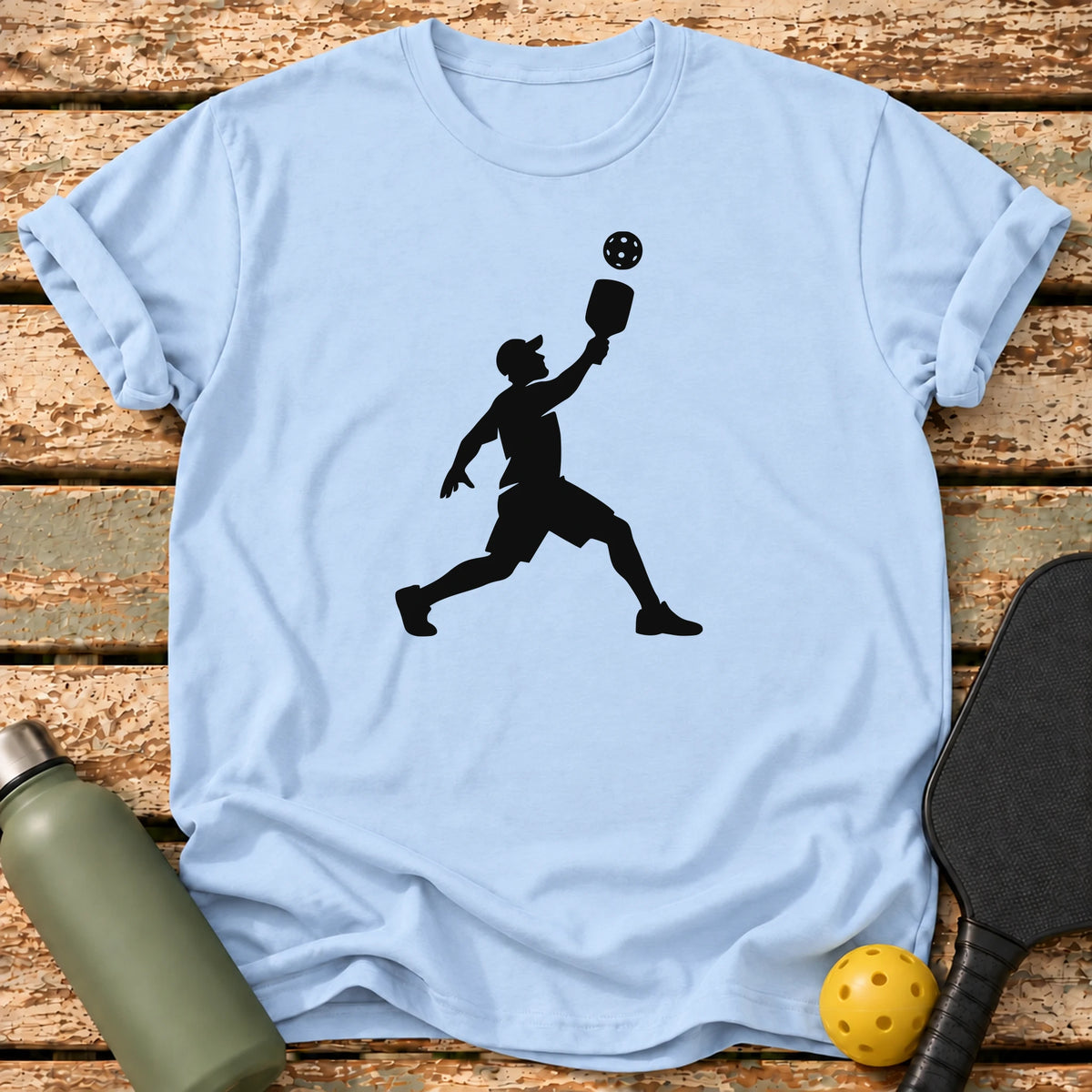 Player Silhouette T-Shirt – Light Blue