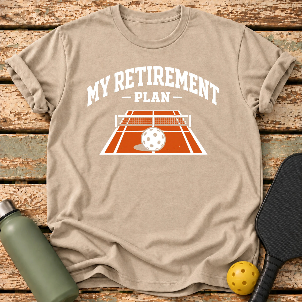 Retirement Court T-Shirt – Sand